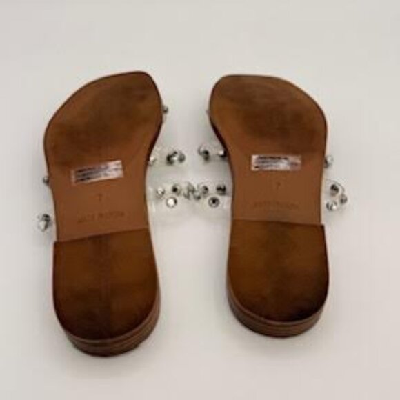 Steve Madden Lynna Studded Jelly Strap Sandals Clear/Neutral Women’s Size 7 - Picture 8 of 9